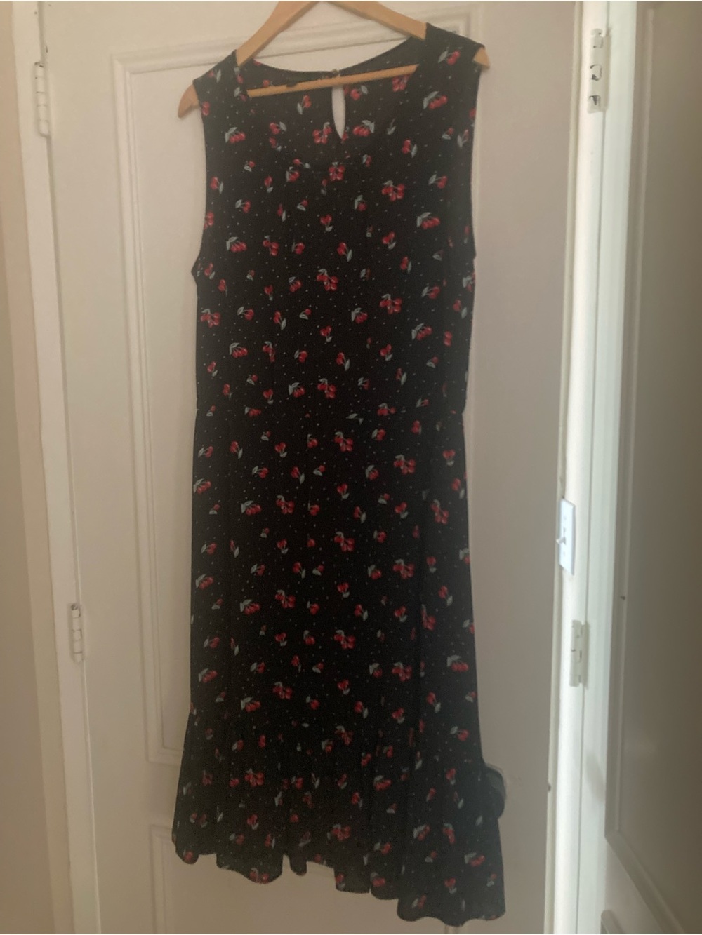 Cherry Print Sleeveless Dress